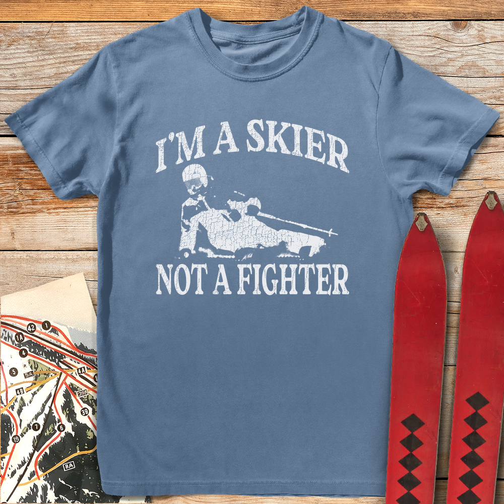 578 Skier Not A Fighter White - Blue Jean