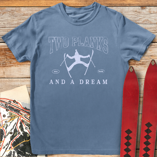 676 Two Plank Dream White - Blue Jean