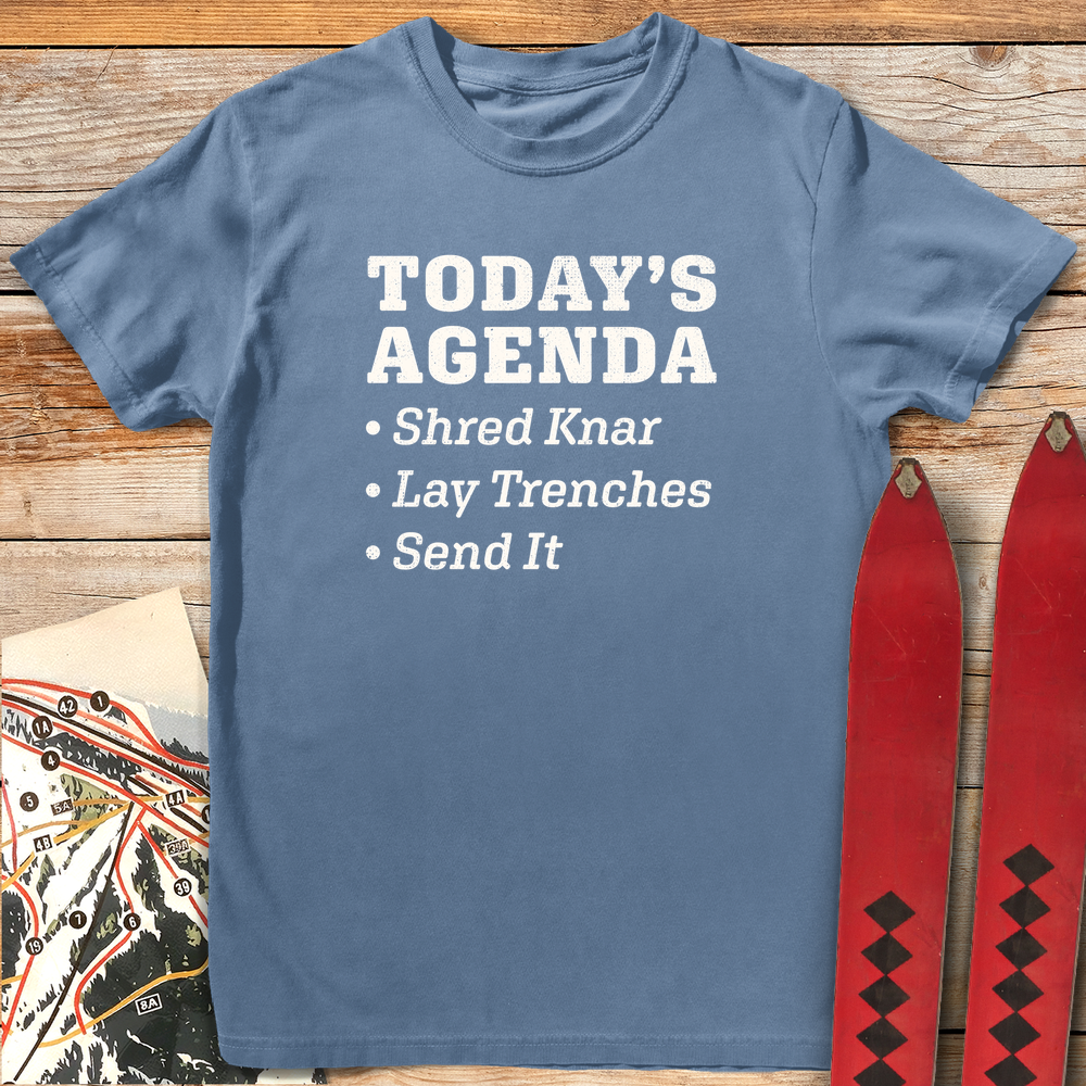 691 Todays Agenda White - Blue Jean