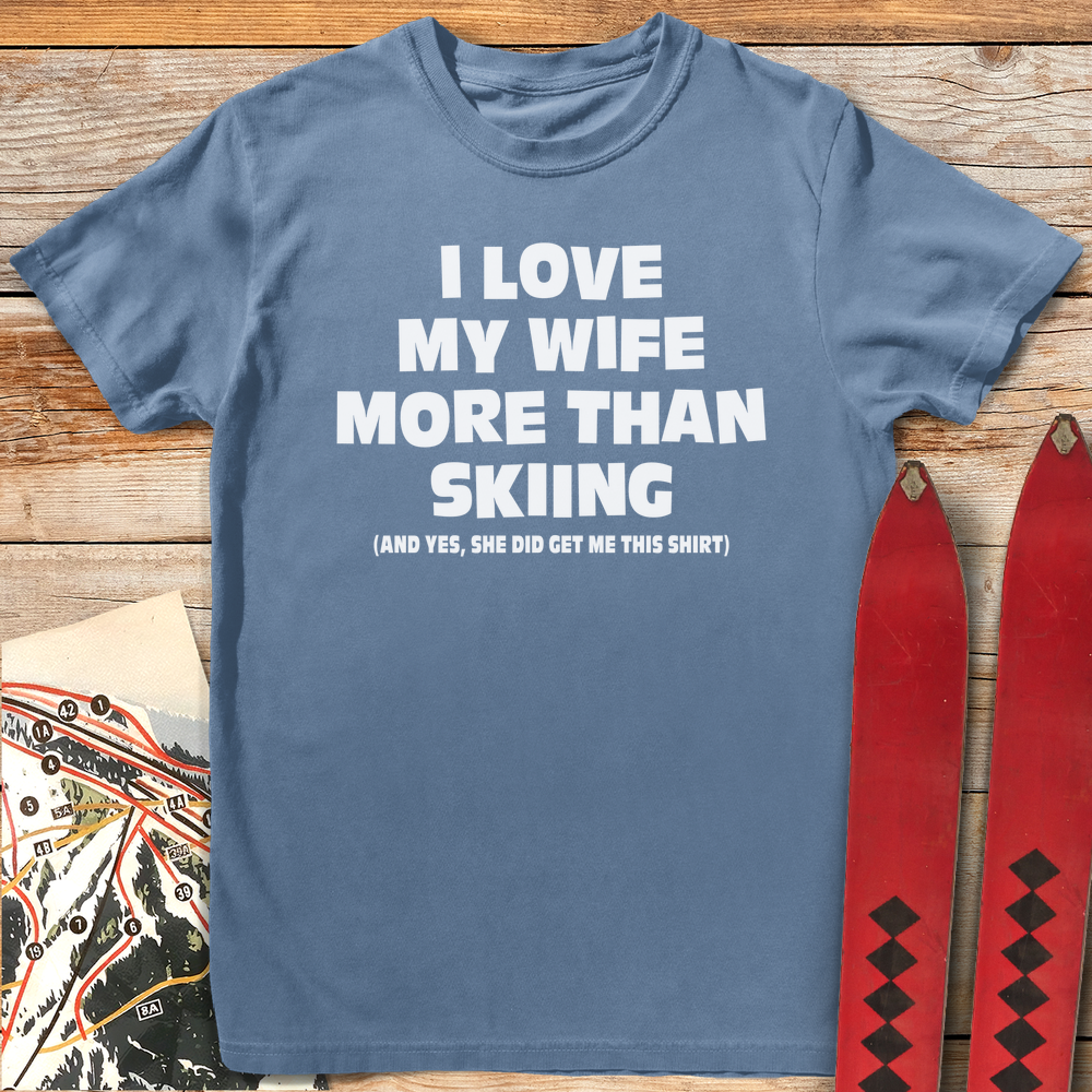 762 Wife Over Skiing White - Blue Jean