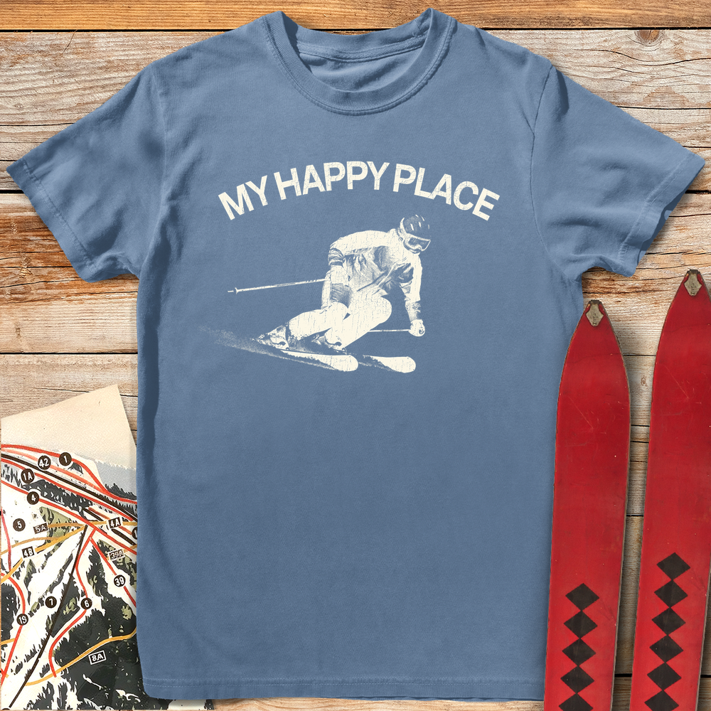 772 My Happy Place White - Blue Jean