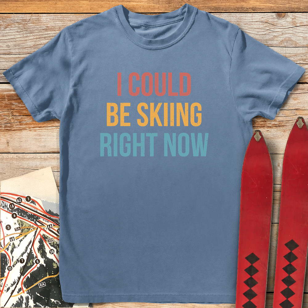 778 Could Be Skiing White - Blue Jean