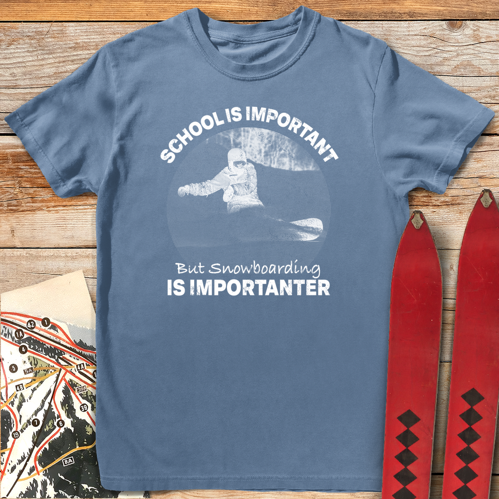 Snowboarding Importanter White - Blue Jean