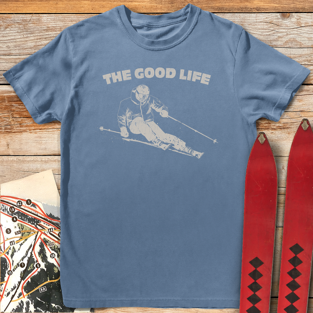 834 The Good Life White - Blue Jean