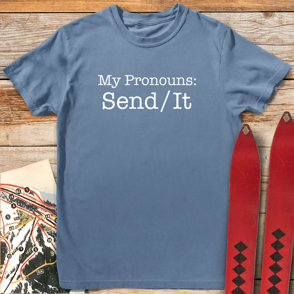 1002 My Pronouns White - Blue Jean