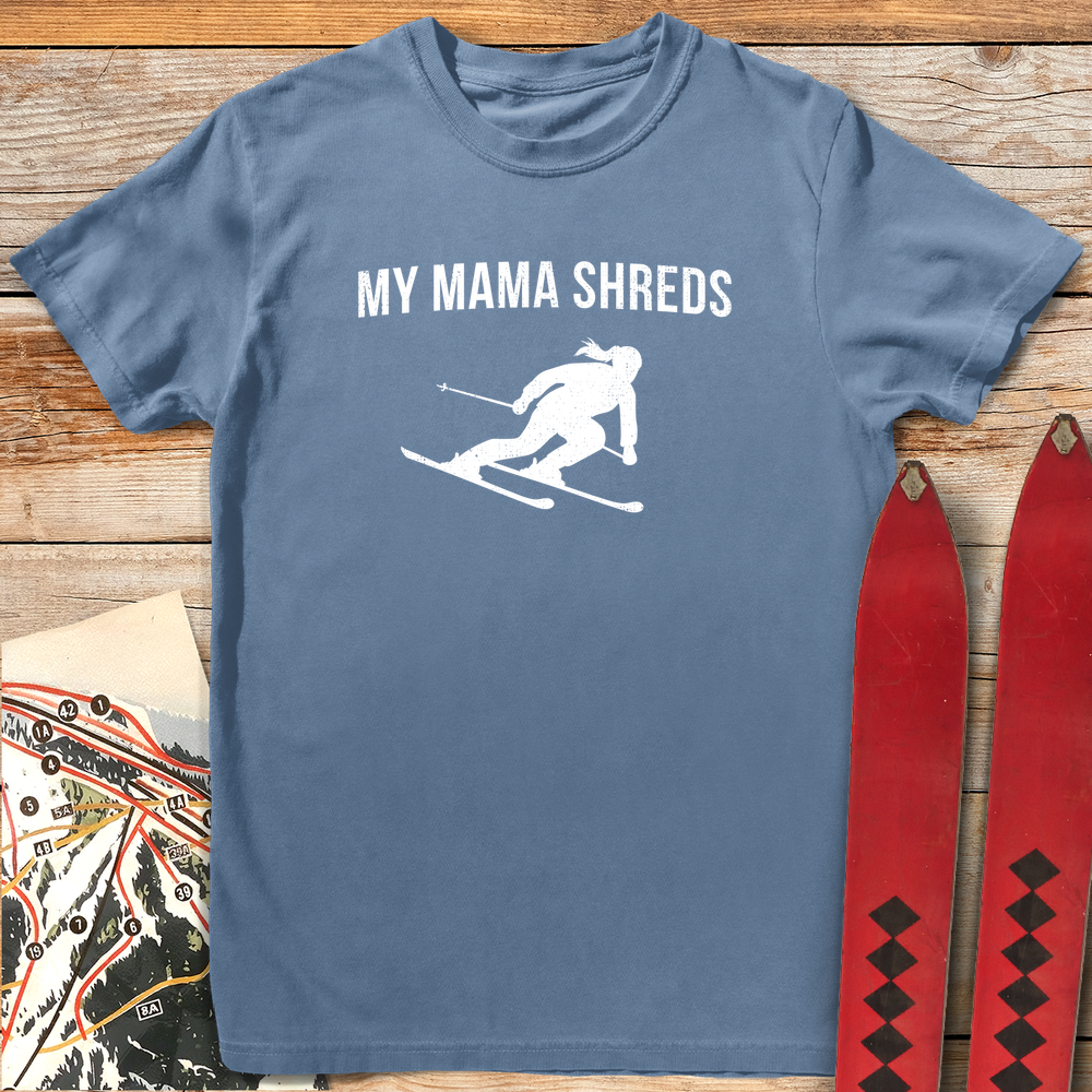 1029 Mama Shreds White - Blue Jean