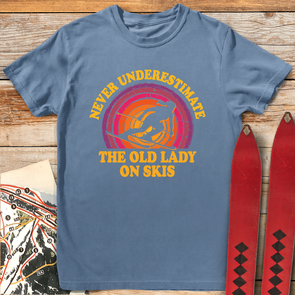 1070 Old Lady Shreds White - Blue Jean