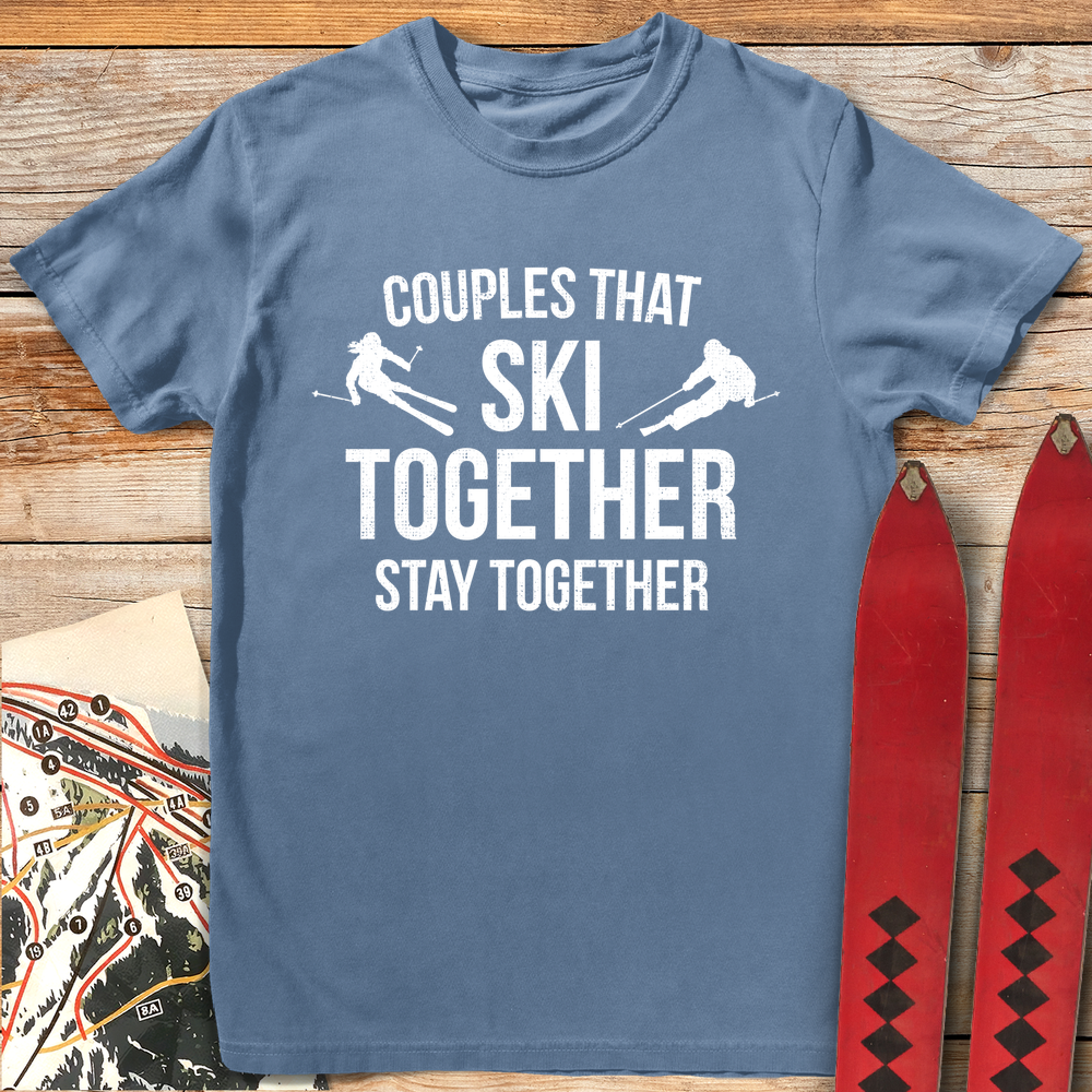 1072 Ski Couples White - Blue Jean
