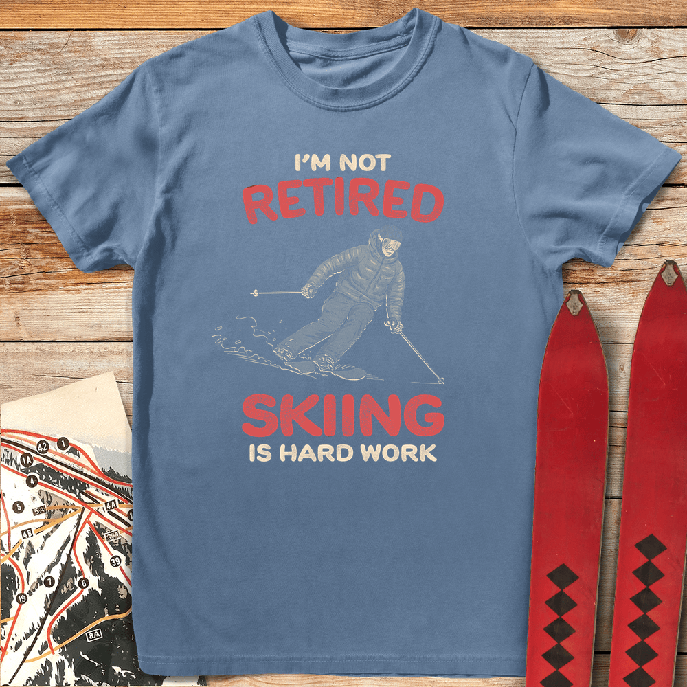 1094 I M Not Retired White - Blue Jean