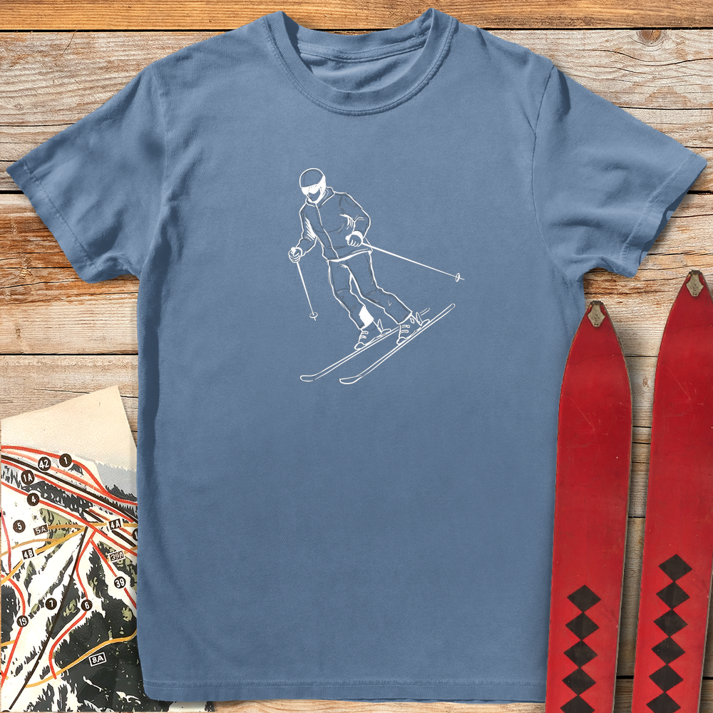 1112 Simple Skier White - Blue Jean