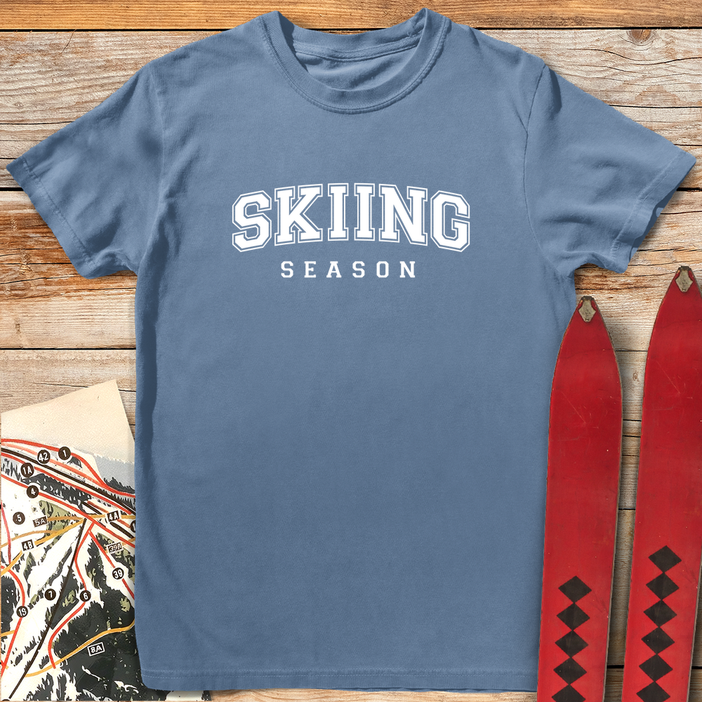 1119 Skiing Season White - Blue Jean