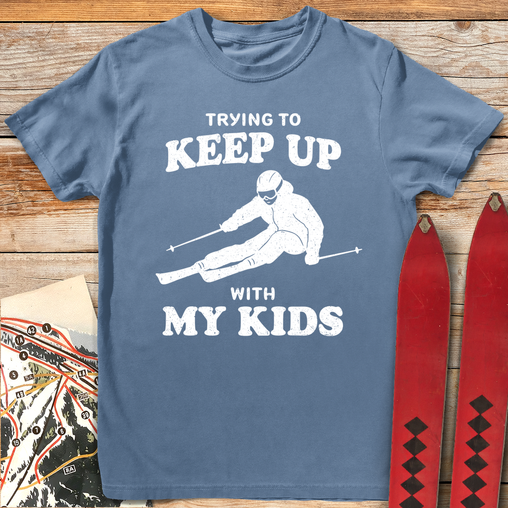 1152 Keep Up With Kids White - Blue Jean