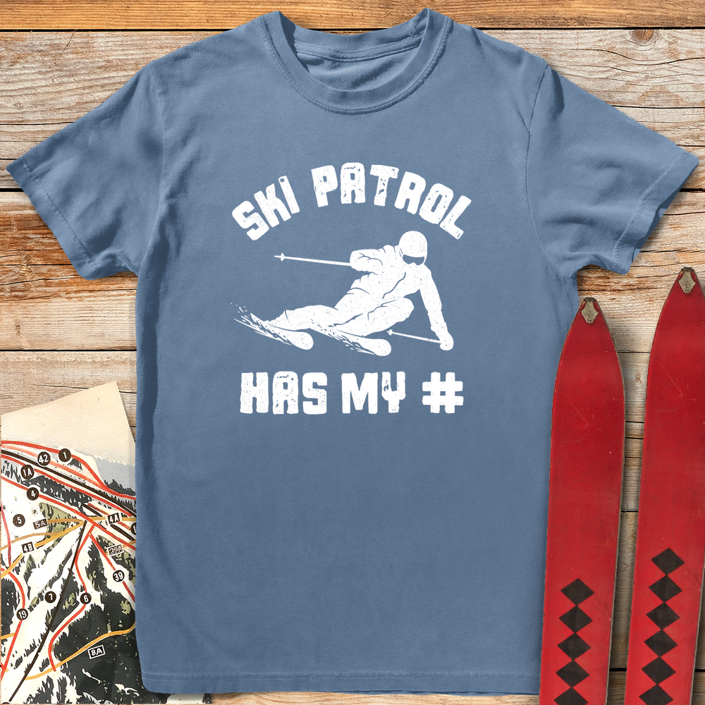 1151 Ski Patrol Number White - Blue Jean