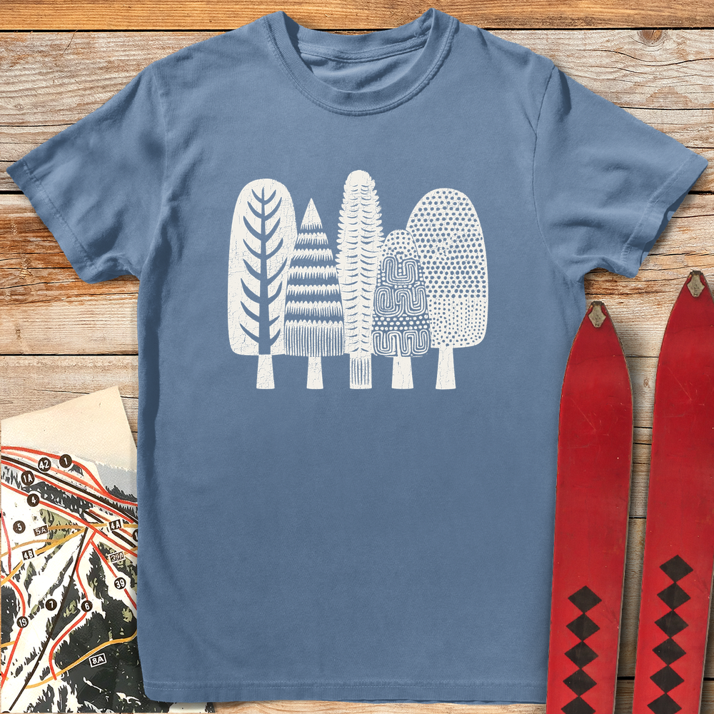 1158 Funky Forest White - Blue Jean