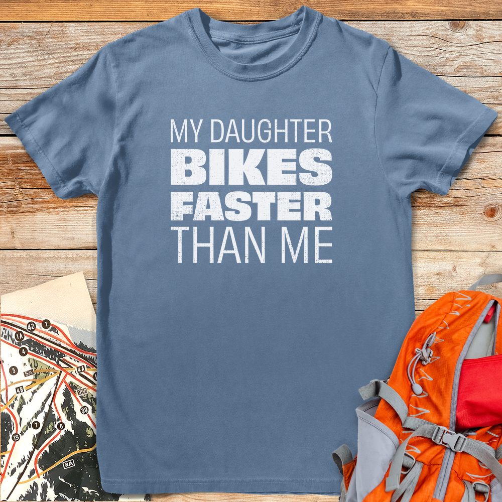 1189 Daughter Bikes Faster White - Blue Jean