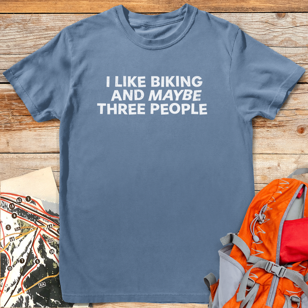 1182 Biking Maybe Three White - Blue Jean
