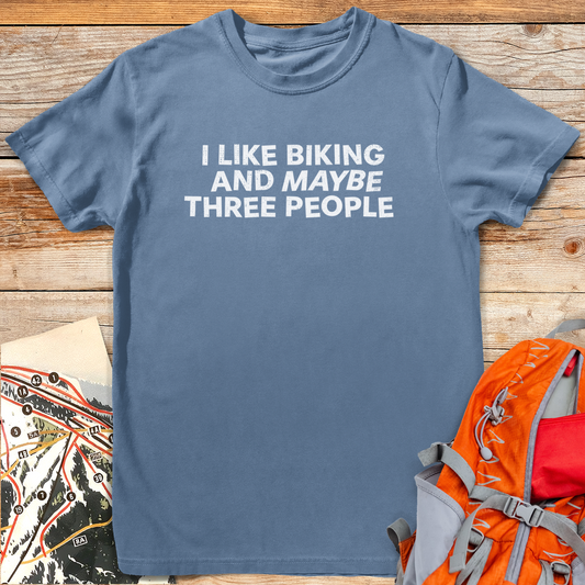 1182 Biking Maybe Three White - Blue Jean