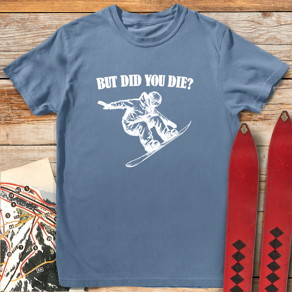 1208 Did You Die Snowboard White - Blue Jean