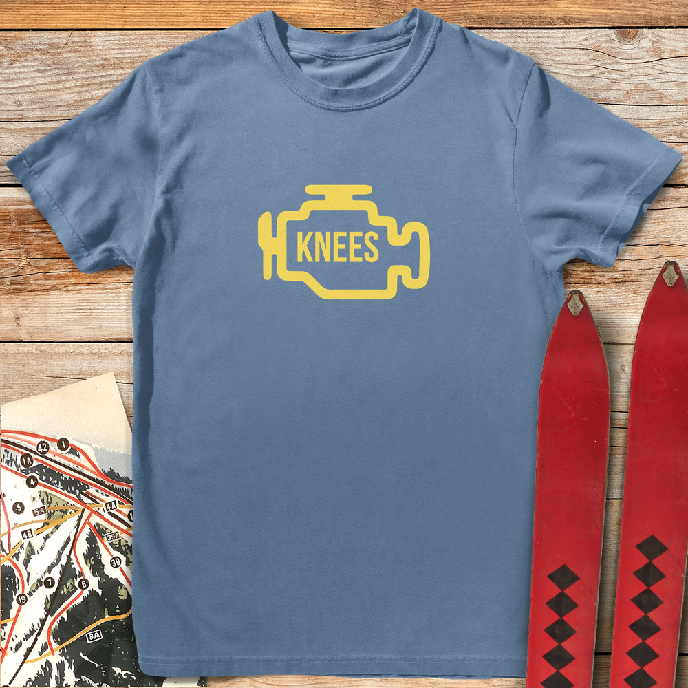 1211 Check Knees White - Blue Jean