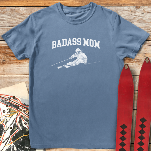 1219 Badass Mom White - Blue Jean