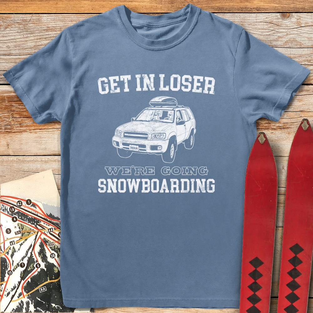 1240 Get In Loser Snowboard White - Blue Jean