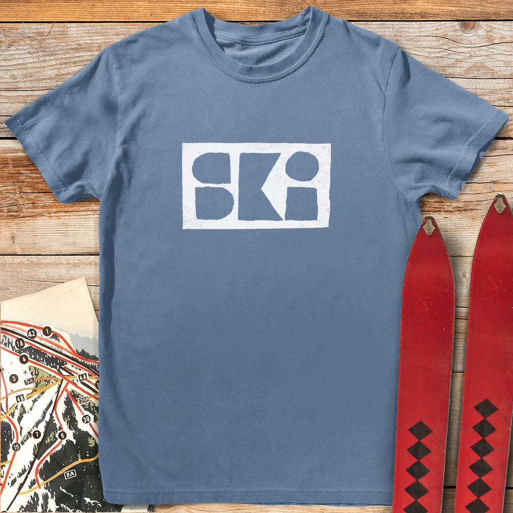1260 Abstract Ski White - Blue Jean