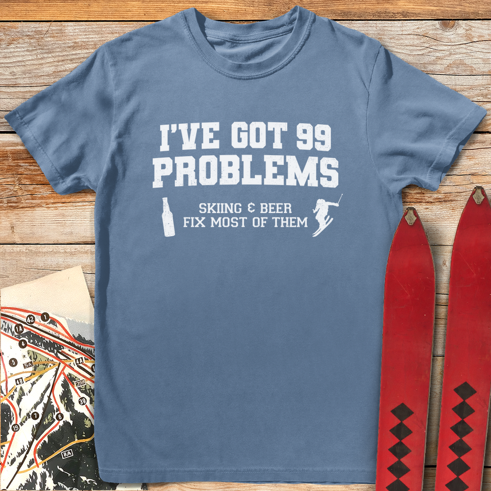 1282 99 Problems Ski Beer White - Blue Jean