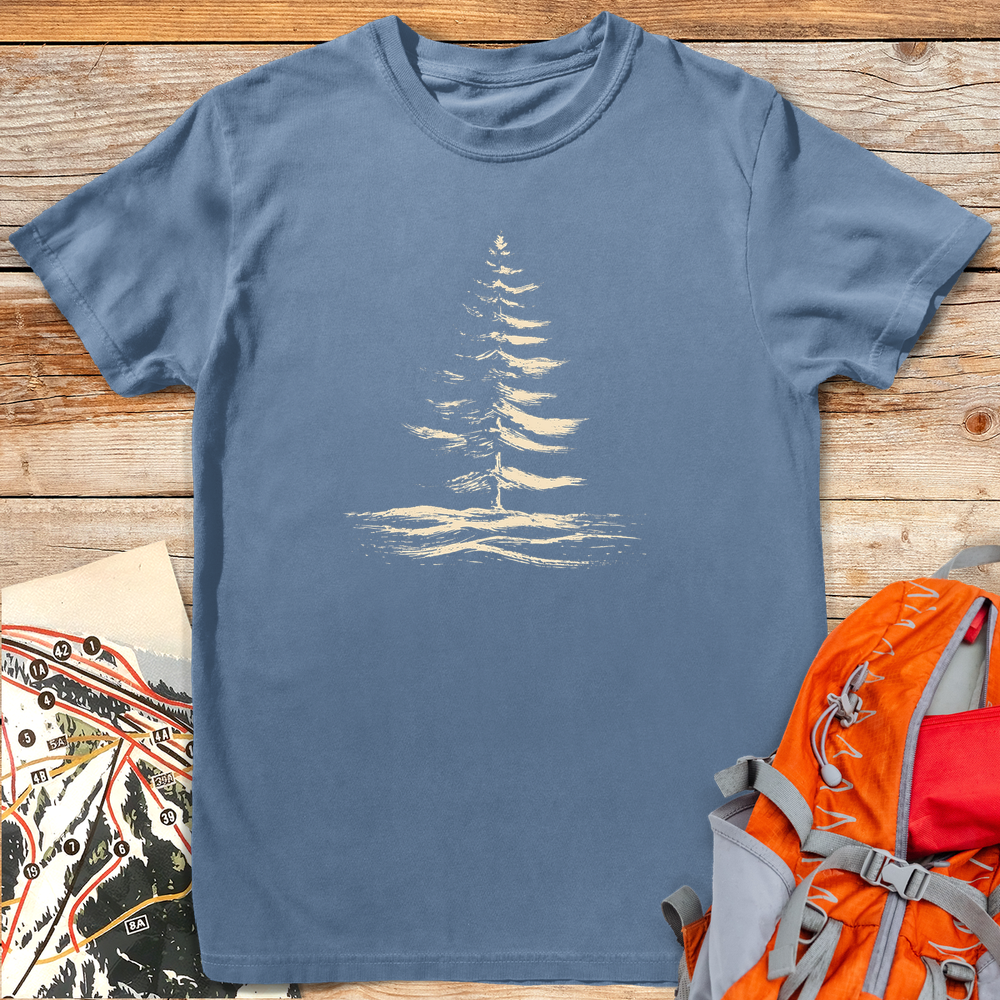 1315 Steady Brush Pine White - Blue Jean