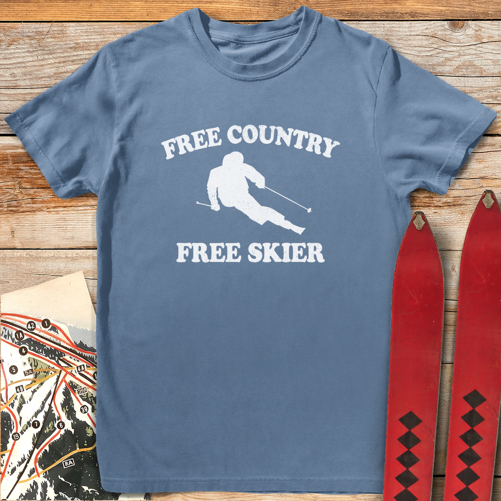 1335 Free Country Skier White - Blue Jean