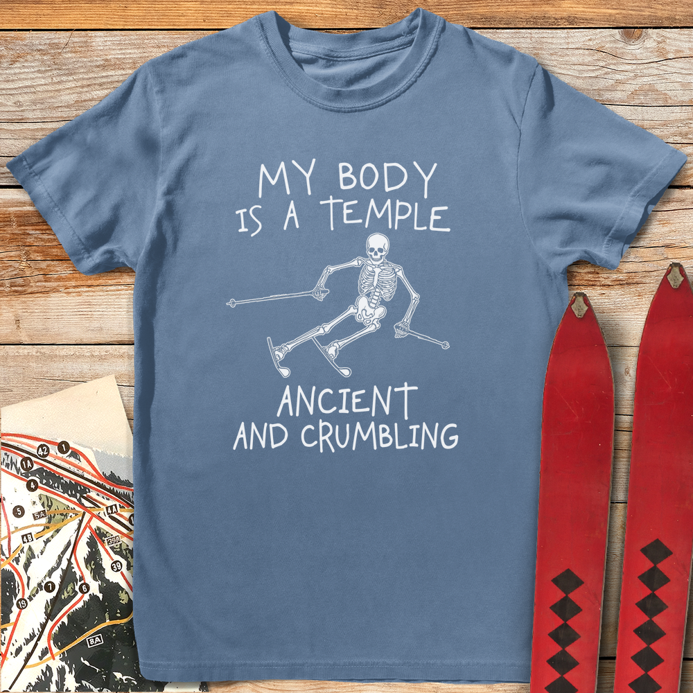 1341 Temple Body Ski White - Blue Jean