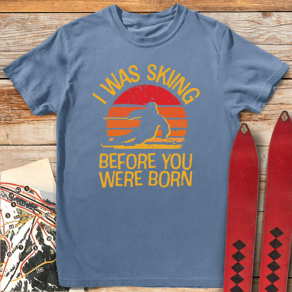 1373 Ski Before You White - Blue Jean