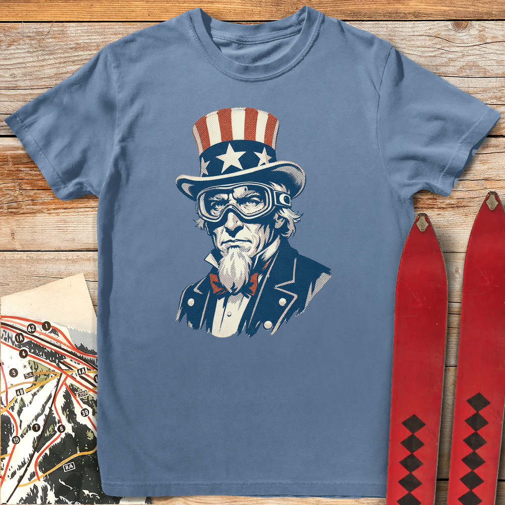 1382 Uncle Same Shreds White - Blue Jean