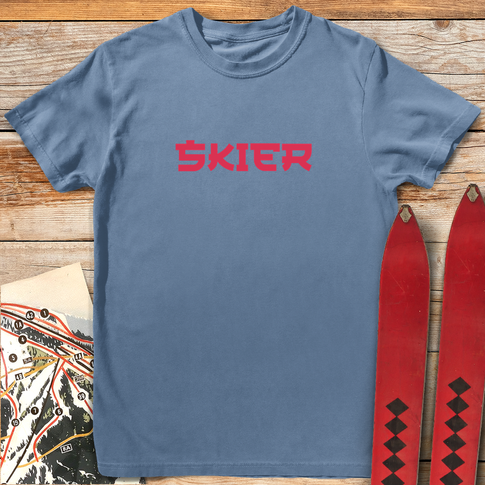 1391 Far East Skier White - Blue Jean