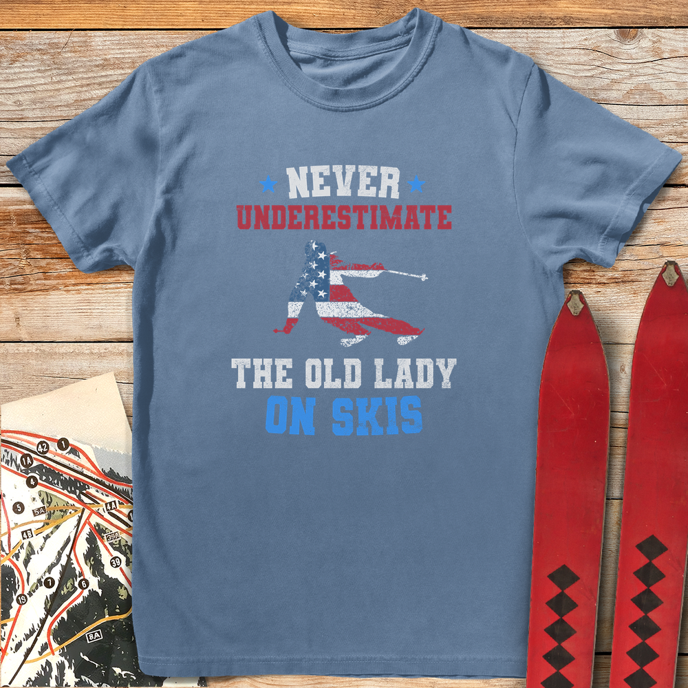 1428 Old Lady Ski Usa White - Blue Jean