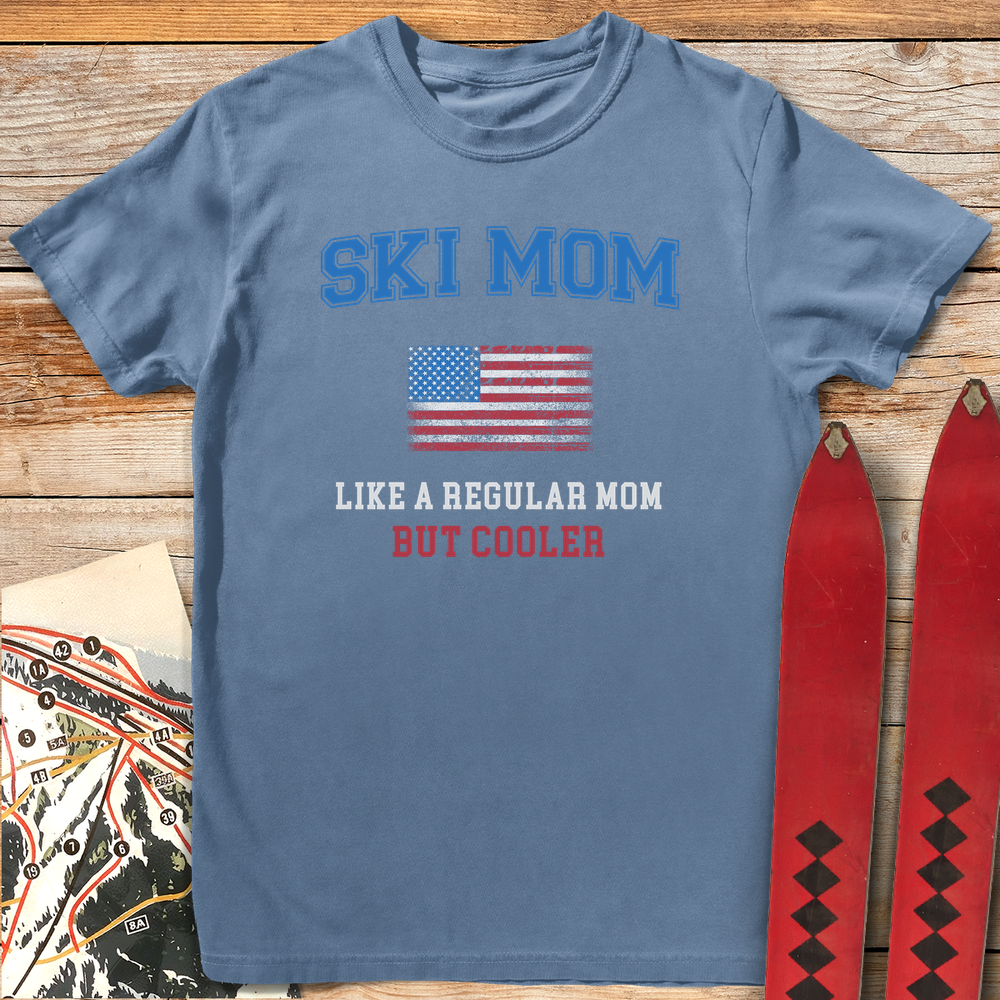1425 Ski Mom Usa White - Blue Jean