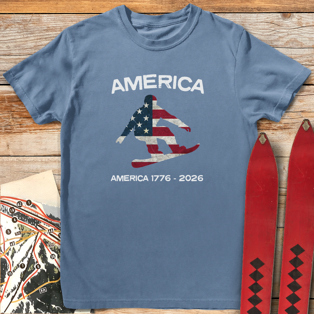 1423 Snowboard Usa Flag 250 White - Blue Jean