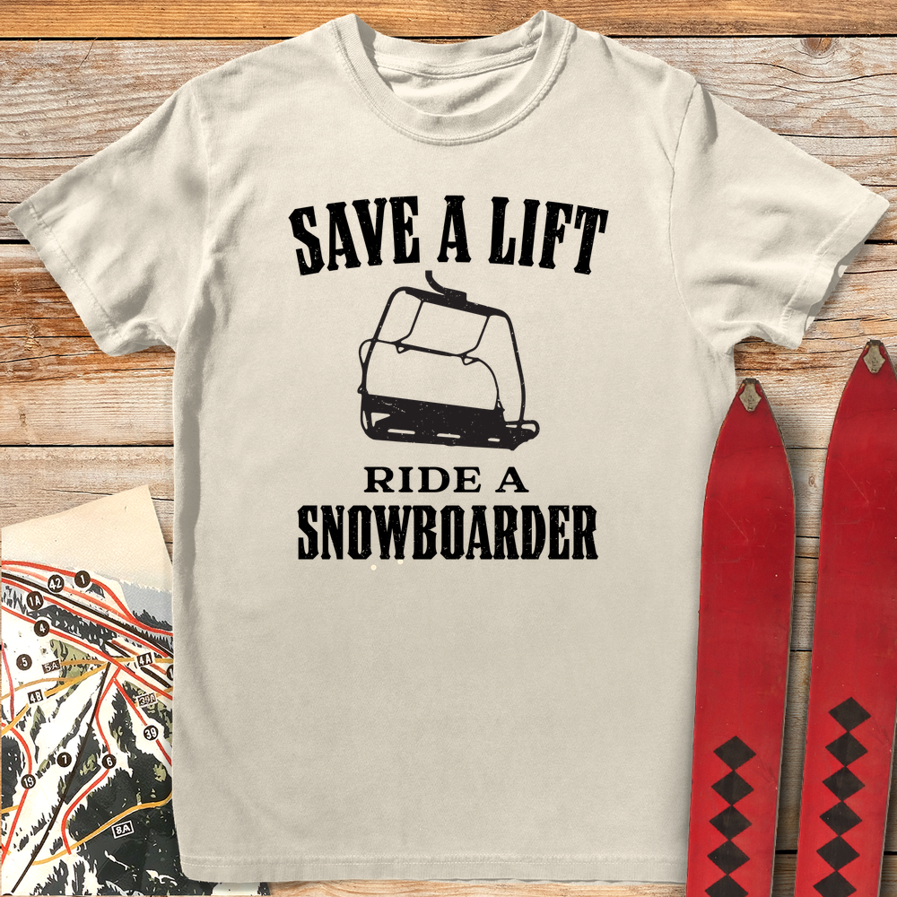 521 Ride A Snowboarder White - Ivory