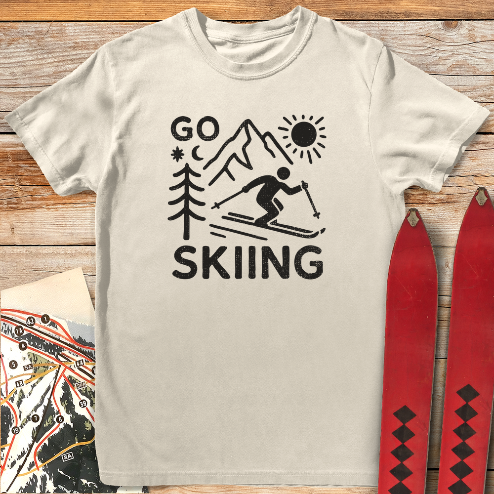 615 Go Skiing White - Ivory