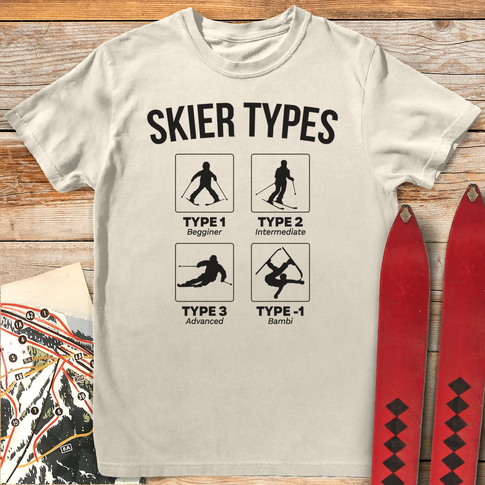 642 Skier Types White - Ivory