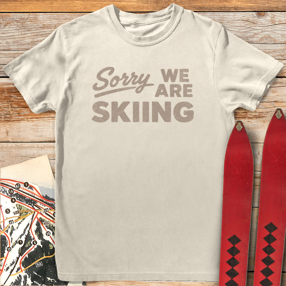 674 Sorry We Re Skiing White - Ivory