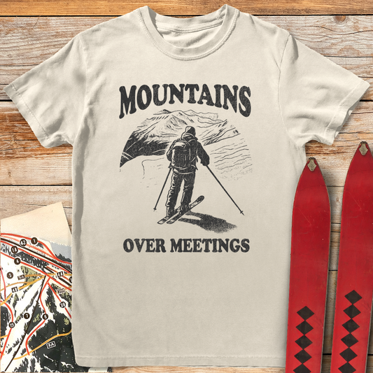710 Mountains Over Meetings White - Ivory
