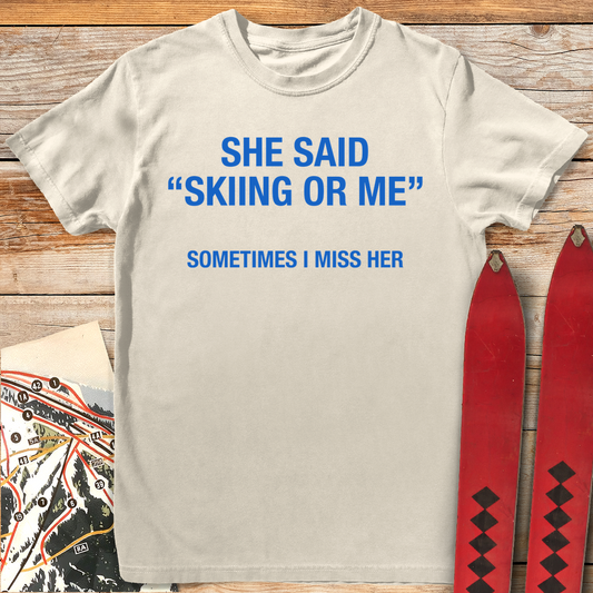 739 Skiing Or Me White - Ivory