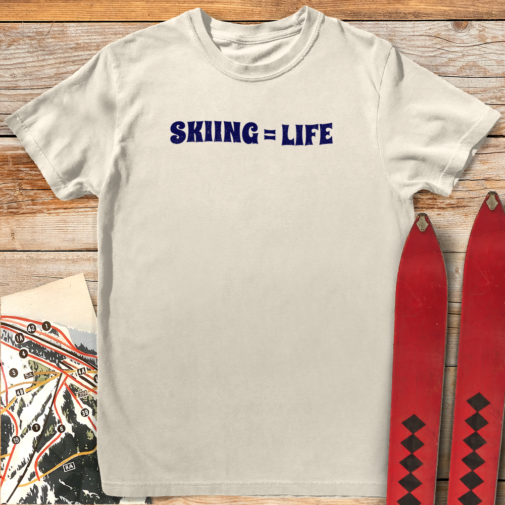 791 Simple Ski Math White - Ivory