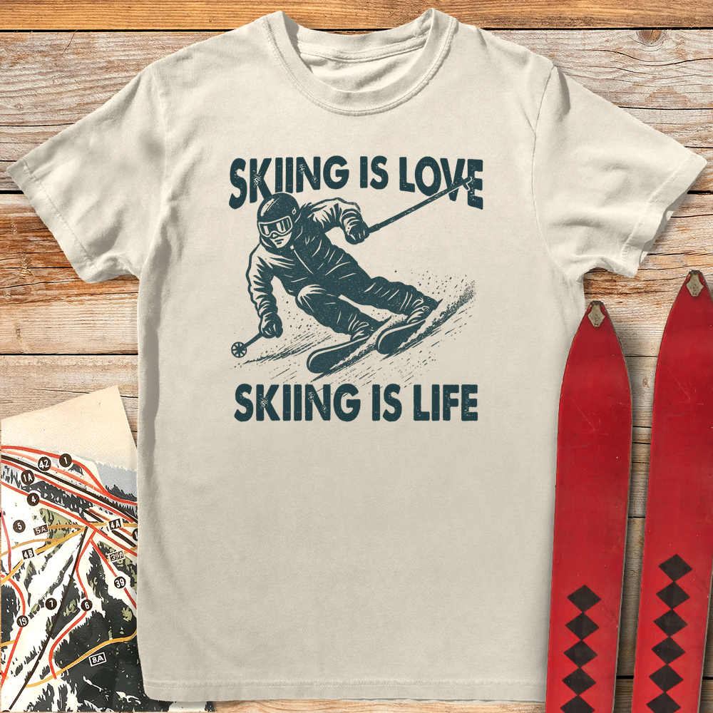 790 Skiing Is Life White - Ivory