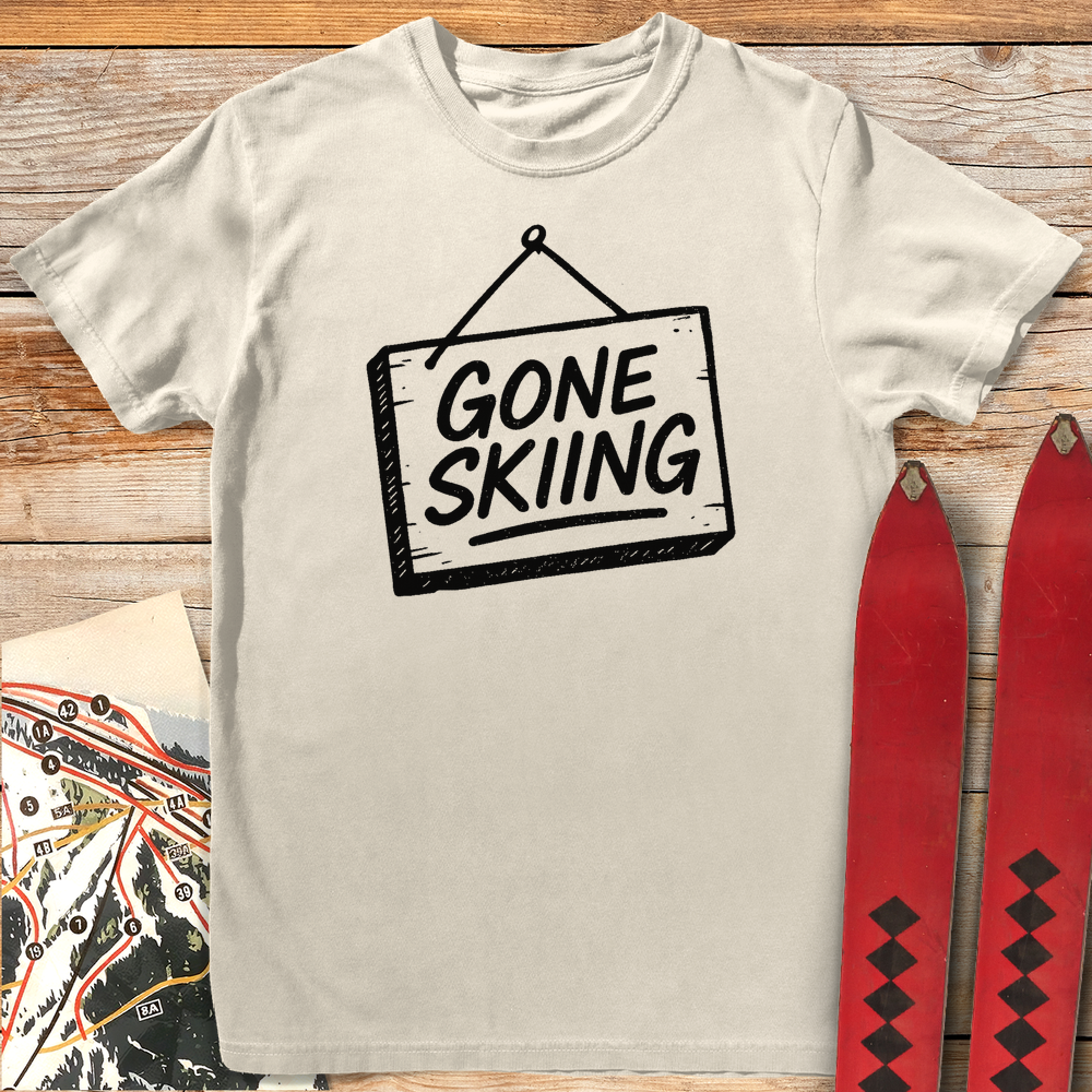 784 Gone Skiing White - Ivory
