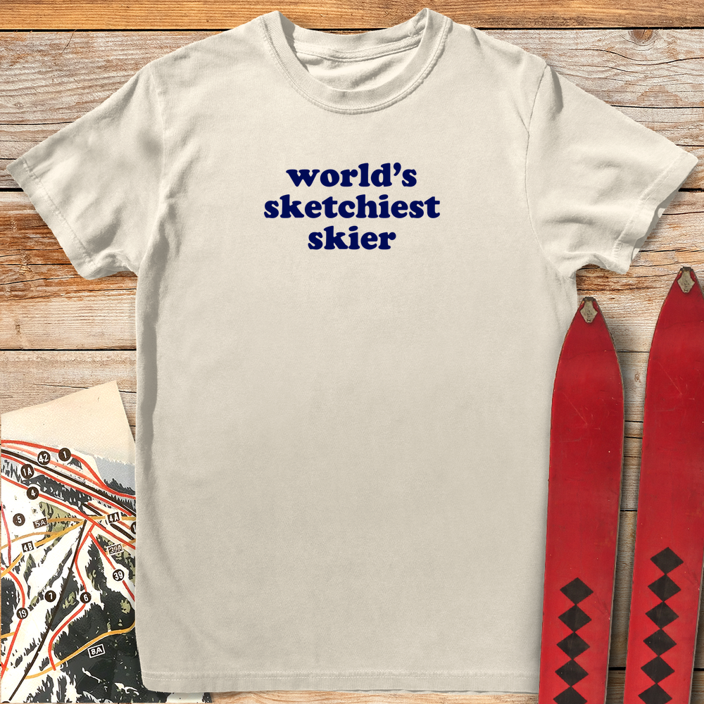 827 Worlds Sketchiest Skier White - Ivory