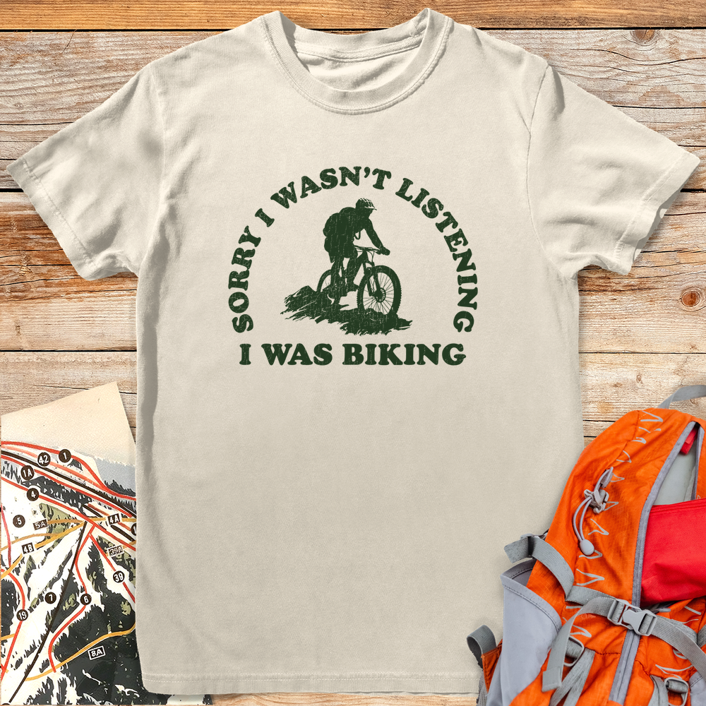 1227 Sorry I Was Biking White - Ivory