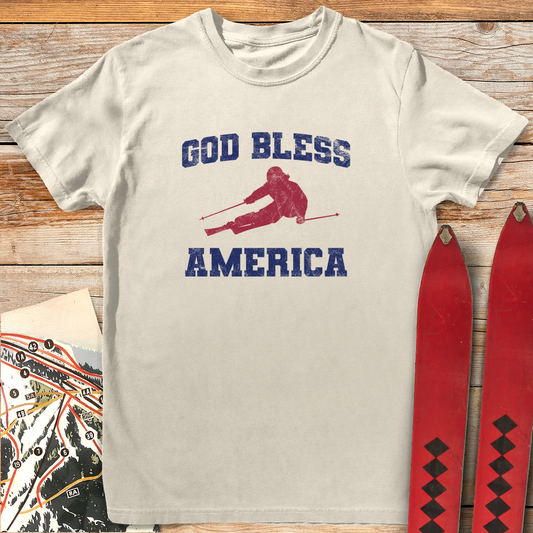 1334 God Bless America Ski White - Ivory