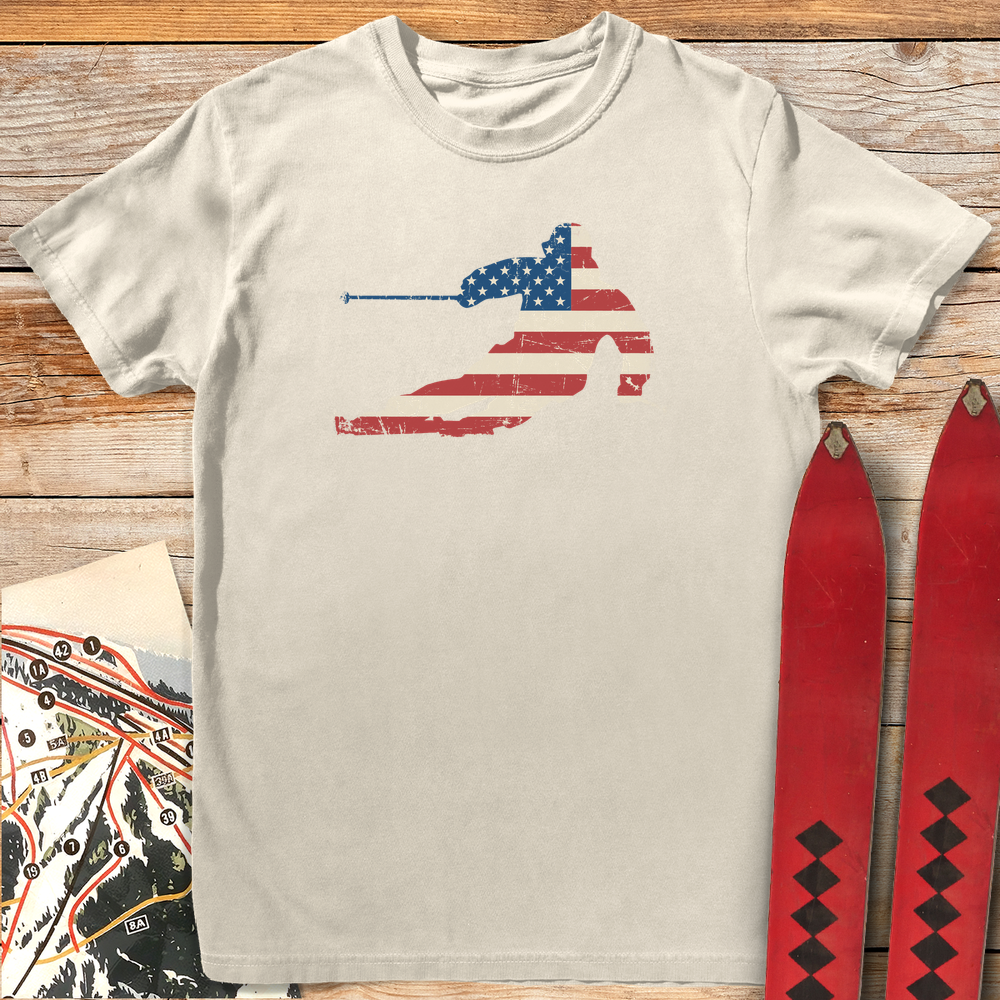 1329 Usa Flag Ski White - Ivory