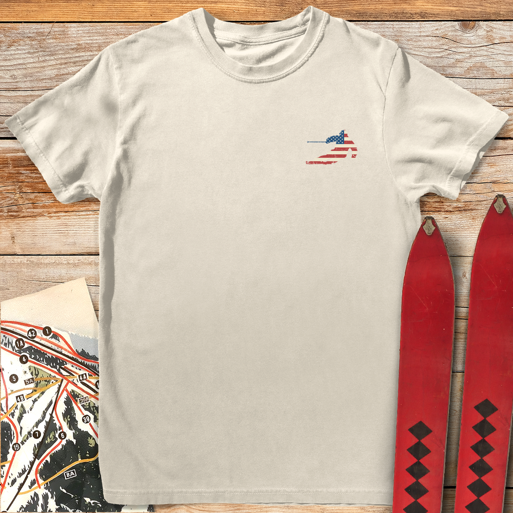 1405 Usa Flag Ski Pocket - Ivory